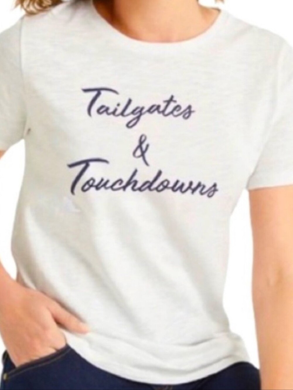 Tailgates & Touchdowns White Graphic Tee Draper James